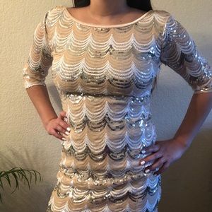 Multi colored sequin dress